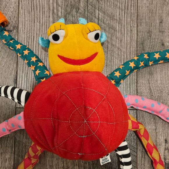 JellyCat Kitten Sam Spider Colorful Developmental Rattle and Crincle Toy - Picture 2 of 6